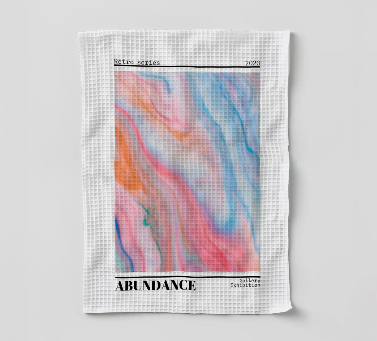 Abundance Marble Swirl Retro Gallery Print torchon de homdeco