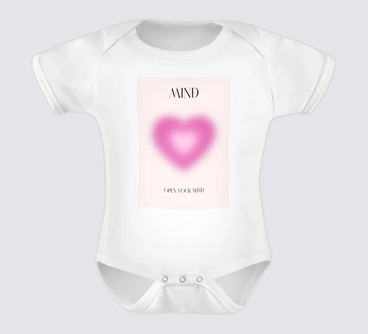 Mente Aprire la mente Cuore rosa Aura Stampa body neonato maniche corte da homdeco