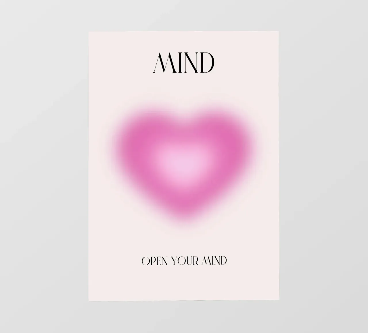 Mind Open Your Mind Pink Heart Aura Print backlit film by homdeco
