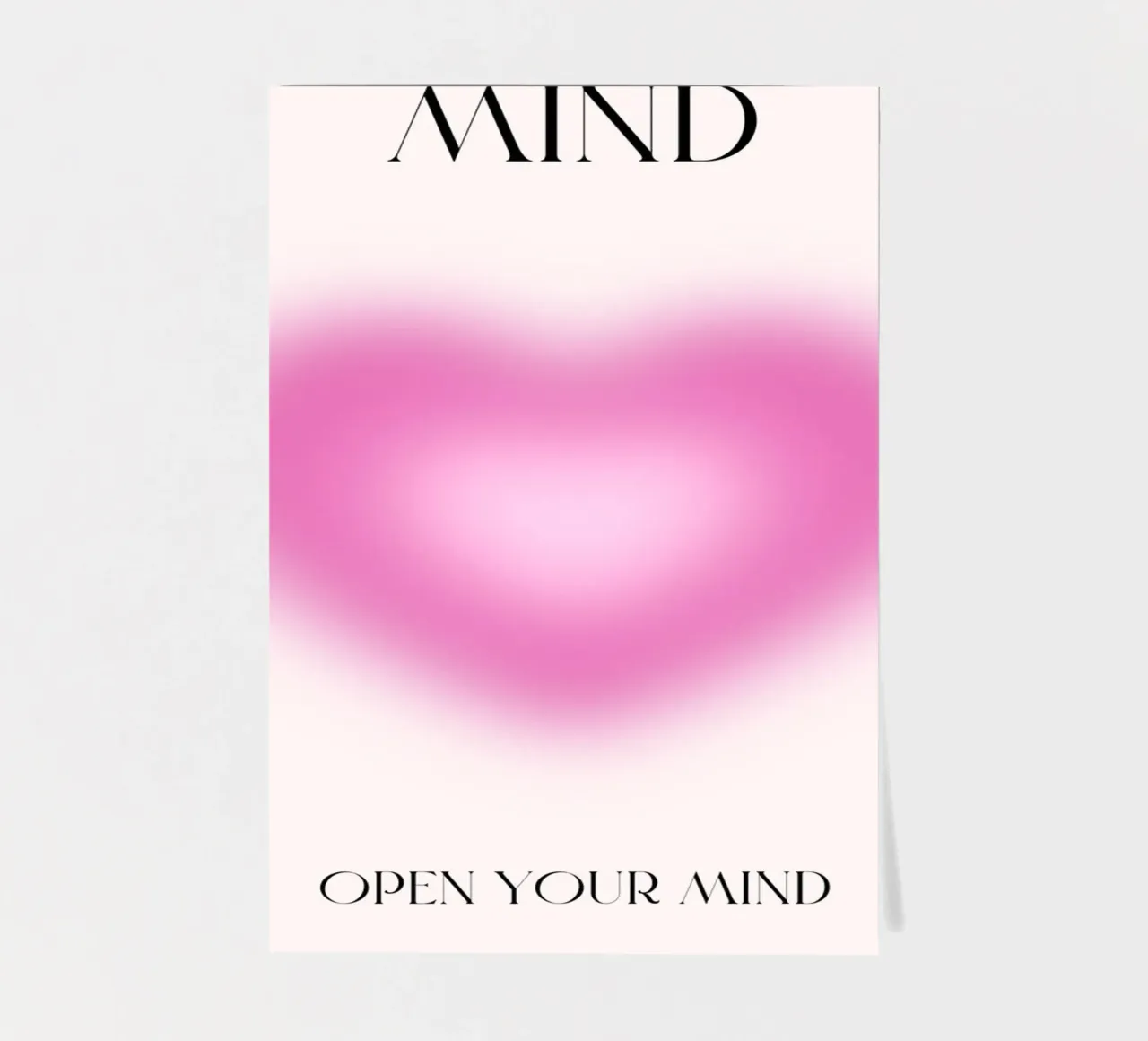 Mind Open Your Mind Pink Heart Aura Print sticker sheet by homdeco