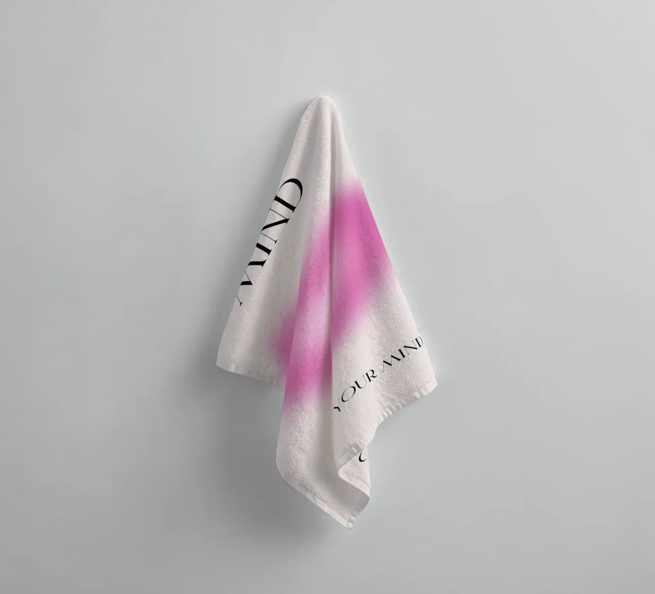 Mind Open Your Mind Pink Heart Aura Print towel by homdeco