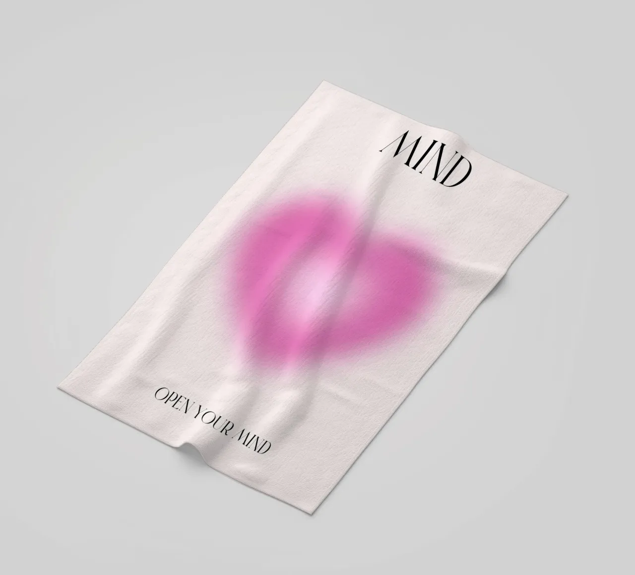 Mind Open Your Mind Pink Heart Aura Print serviette de plage de homdeco