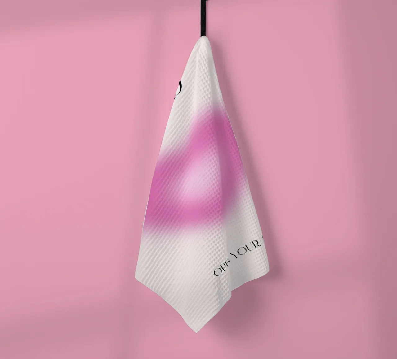Mind Open Your Mind Pink Heart Aura Print torchon de homdeco