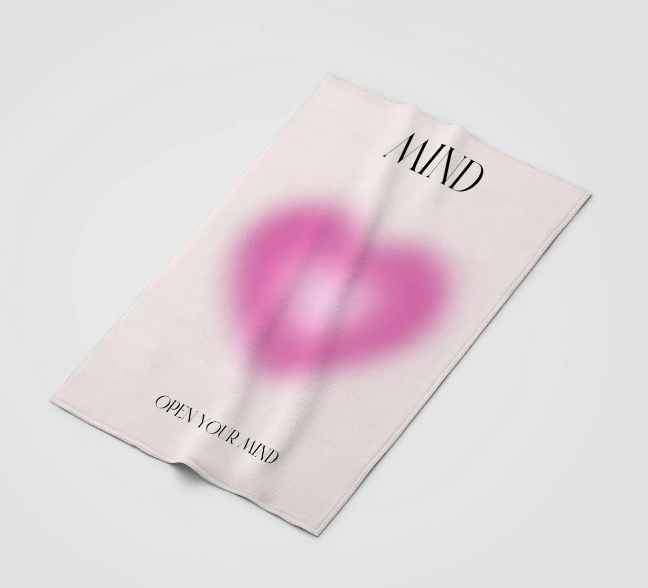 Mind Open Your Mind Pink Heart Aura Print fleece blanket by homdeco