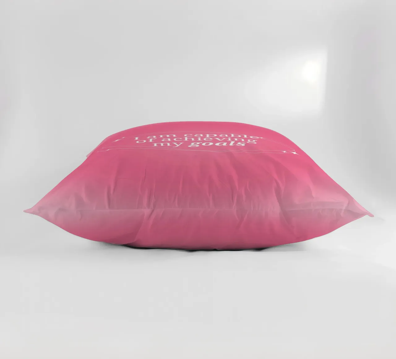 I Am Capable Pink Aura Gradient Print - Goal Setting decorative cushion by homdeco