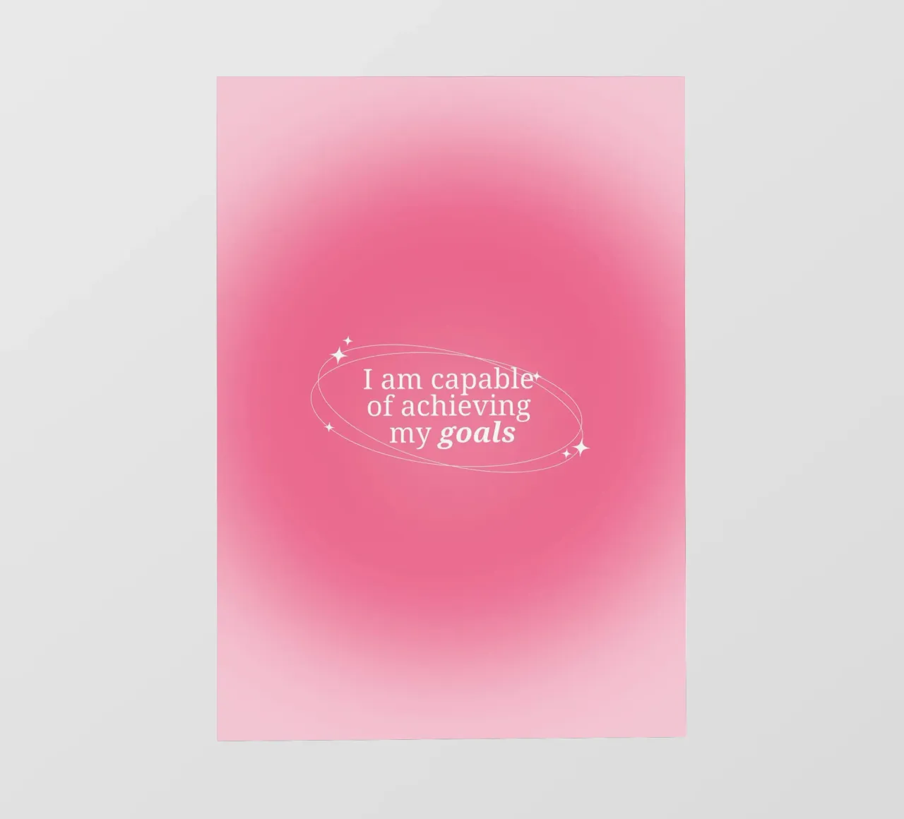I Am Capable Impresión Gradiente Aura Rosa - Fijación de Objetivos lámina retroiluminada de homdeco