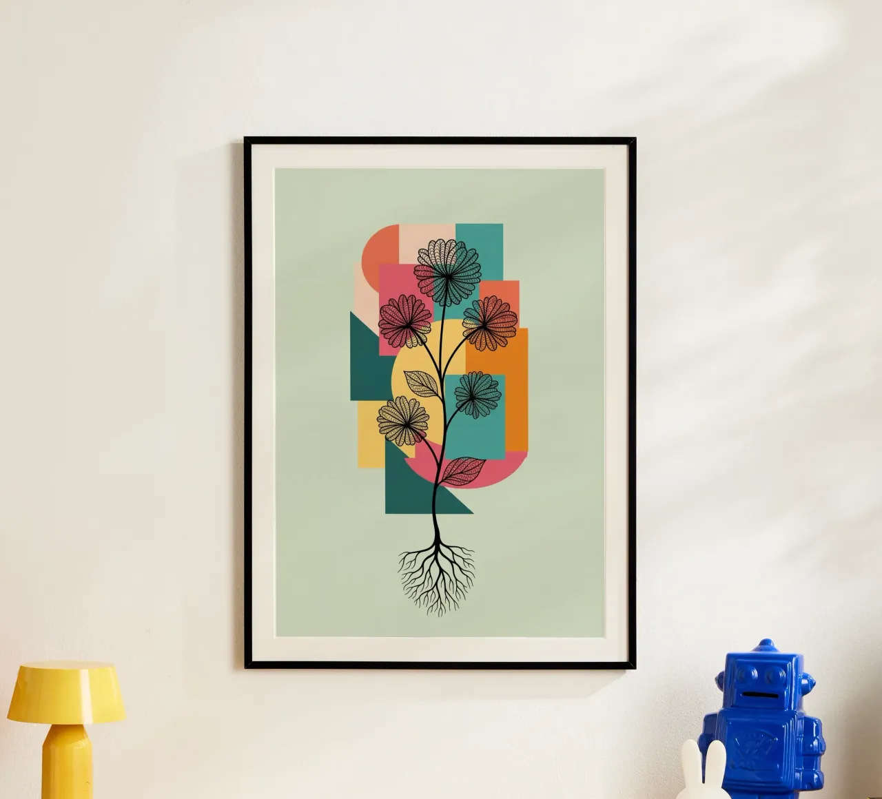Floral bauhaus #086: Joyful Geometry carta hahnemühle da Zen Design