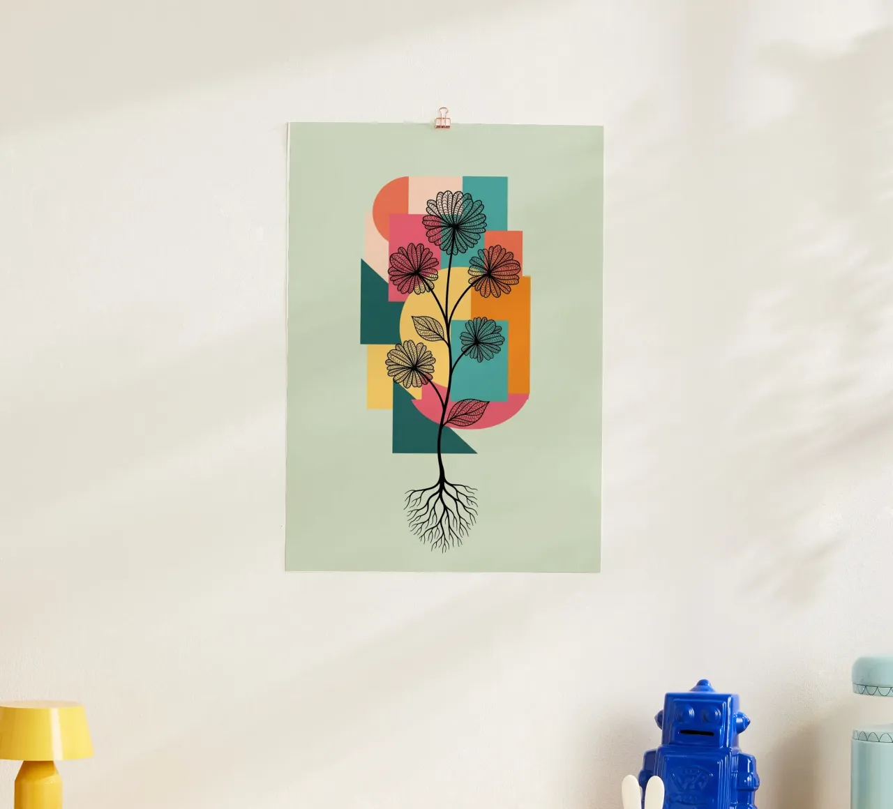 Floral bauhaus #086: Joyful Geometry carta hahnemühle da Zen Design