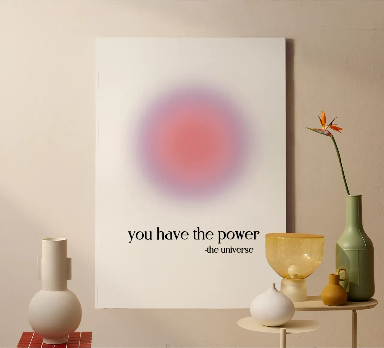 You Have The Power Aura Print - Universe Manifestation canvas by homdeco