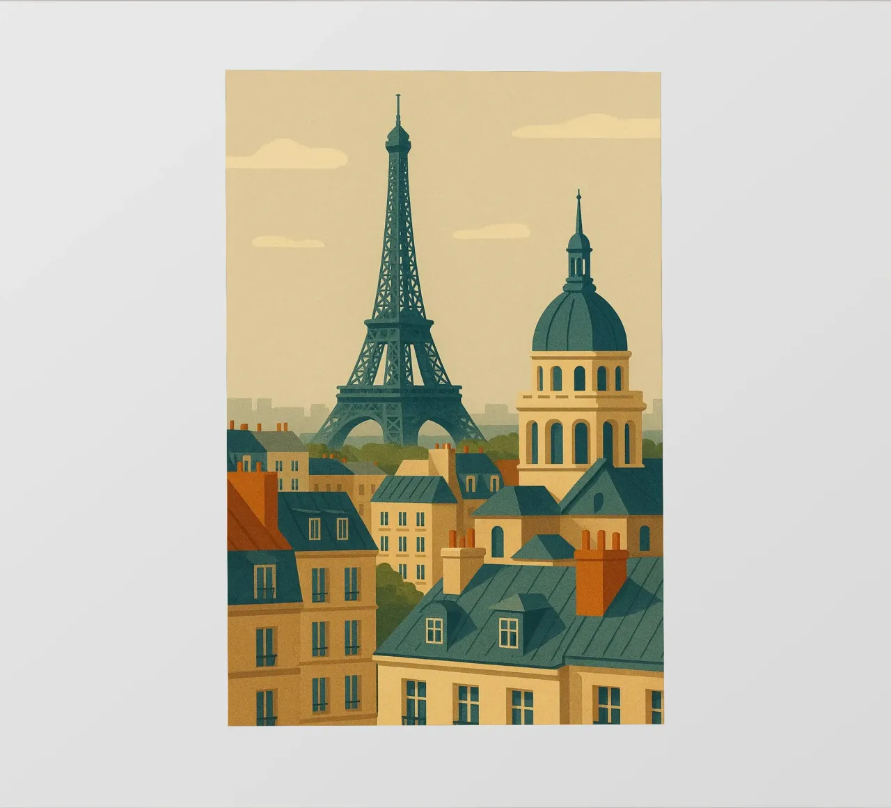 Parigi in controluce telo in pvc da JETLAG | affiches voyage