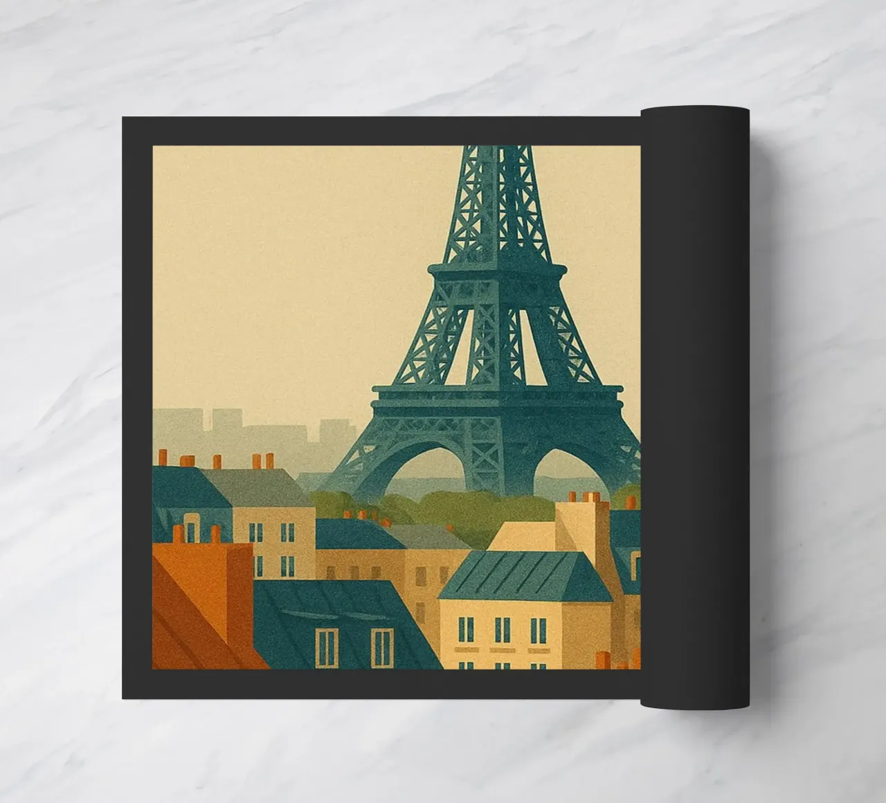 París a contraluz felpudo de JETLAG | affiches voyage