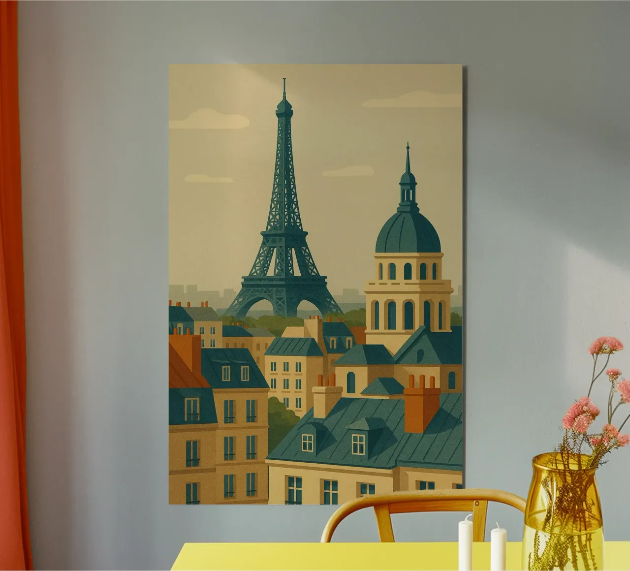 Parigi in controluce alluminio dibond da JETLAG | affiches voyage