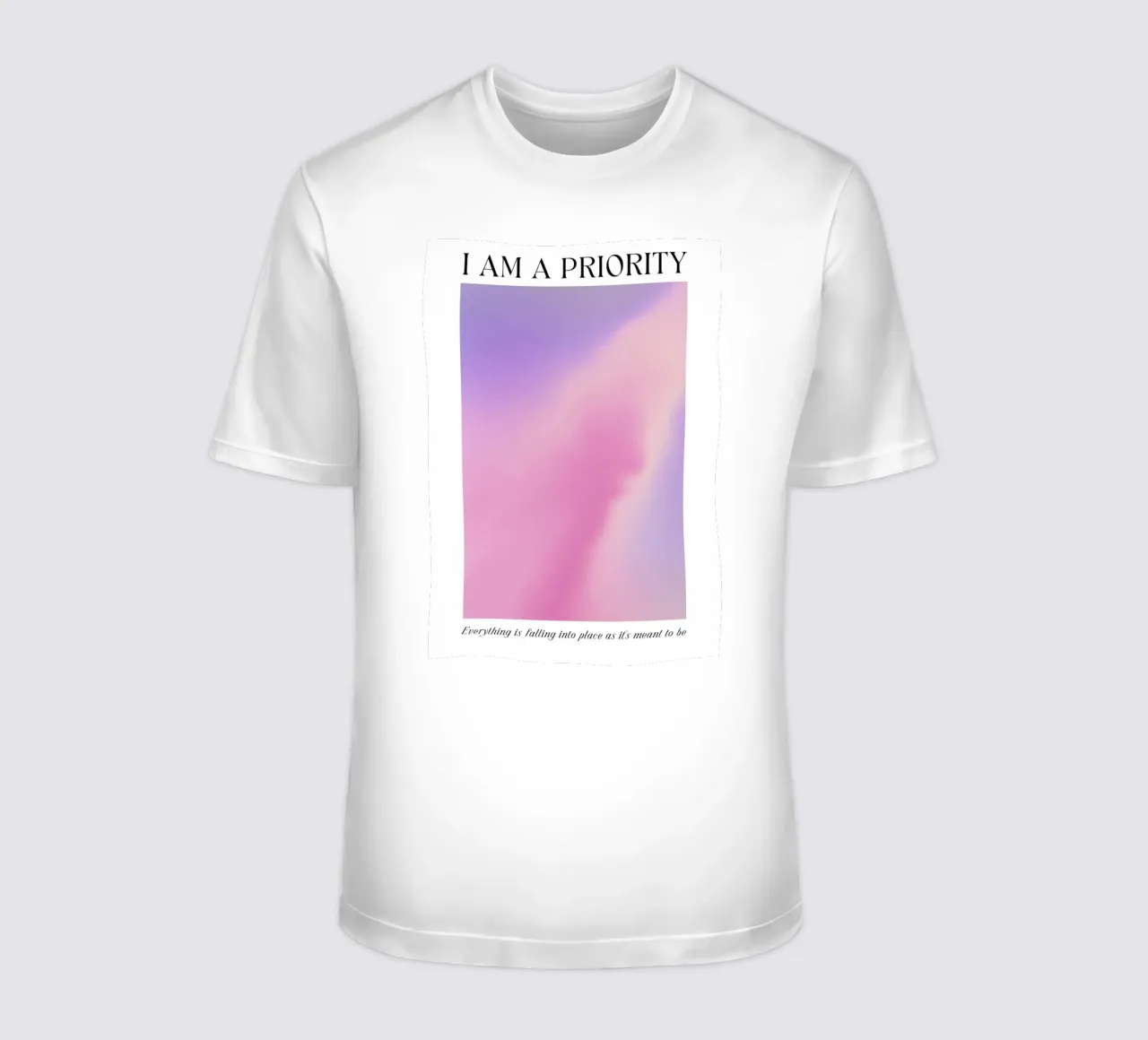 I Am A Priority Aura Gradient Print - Arte dell'amore per sé stessi t-shirt da homdeco