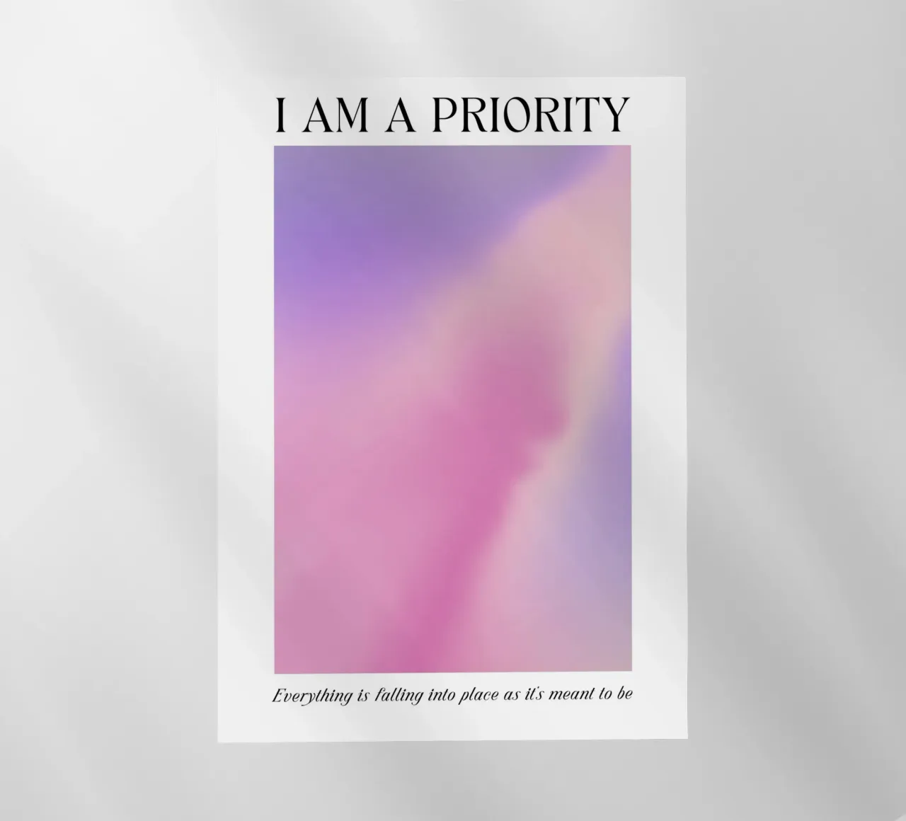 I Am A Priority Aura Gradient Print - Arte dell'amore per sé stessi pellicola backlit da homdeco