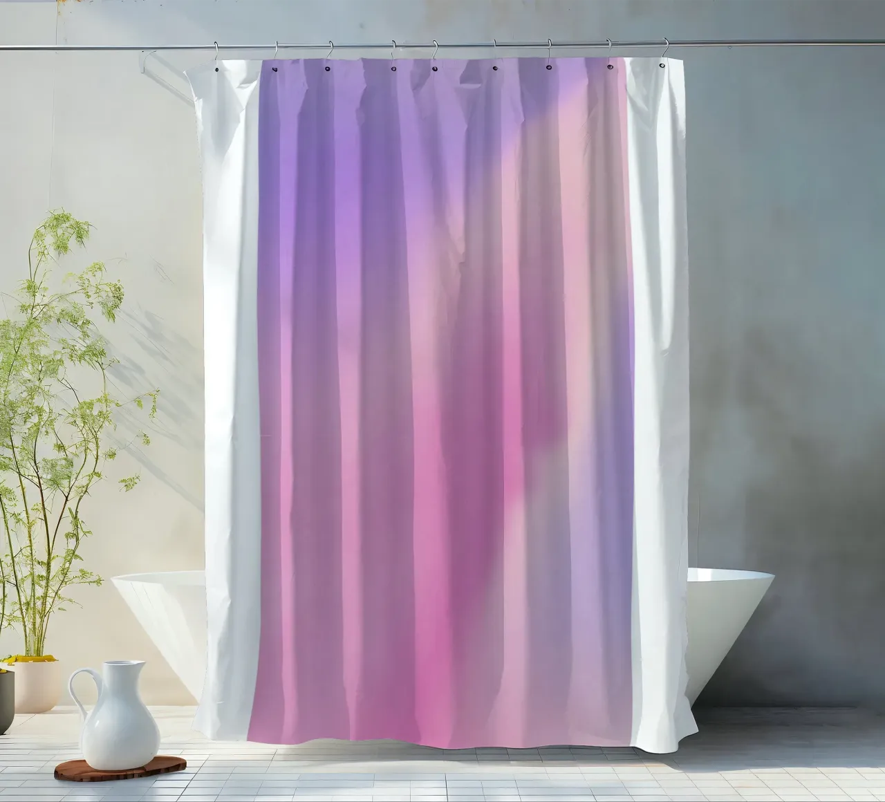 I Am A Priority Aura Gradient Print - Arte dell'amore per sé stessi tenda da doccia da homdeco