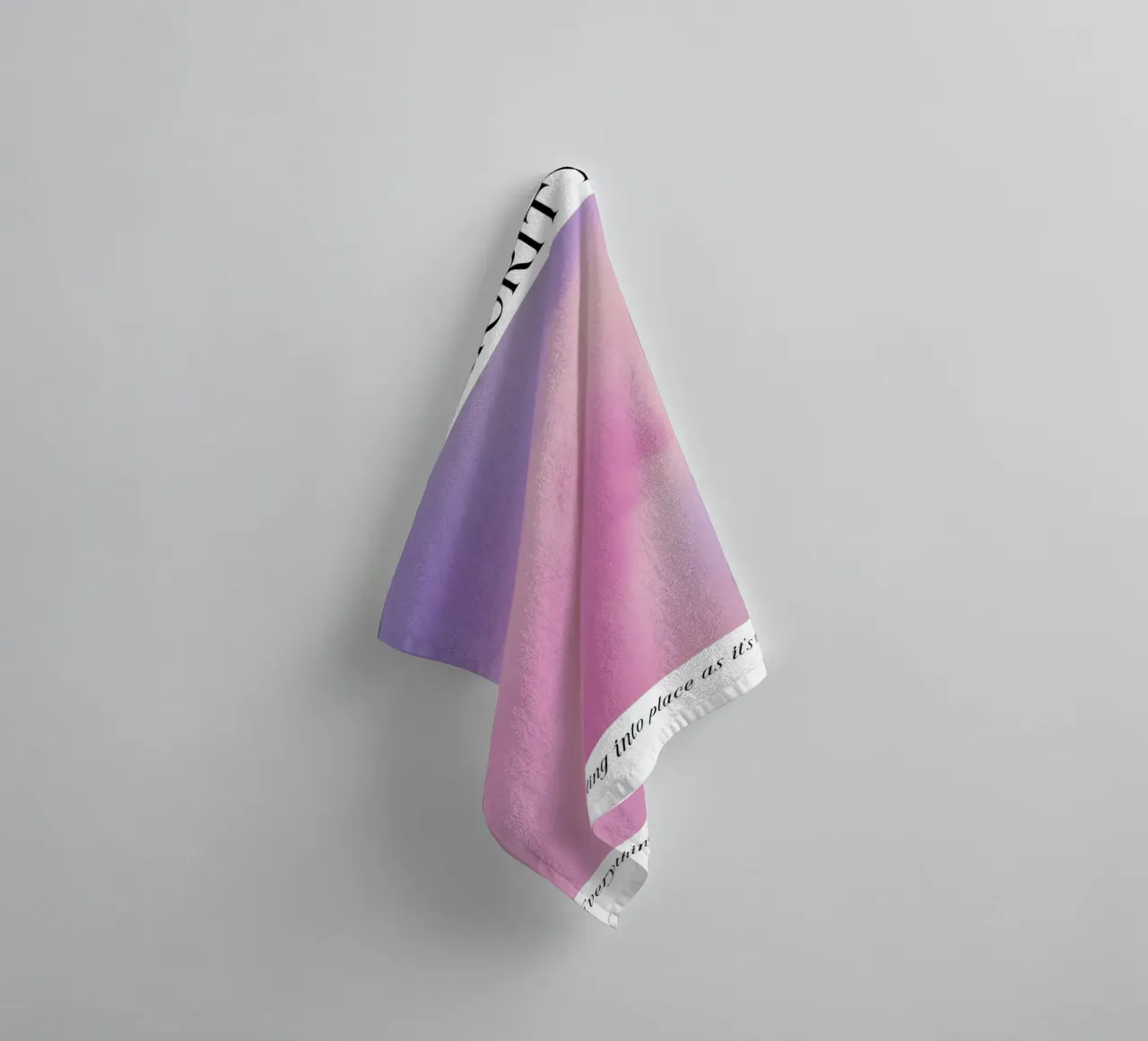 I Am A Priority Aura Gradient Print - Self Love Art towel by homdeco