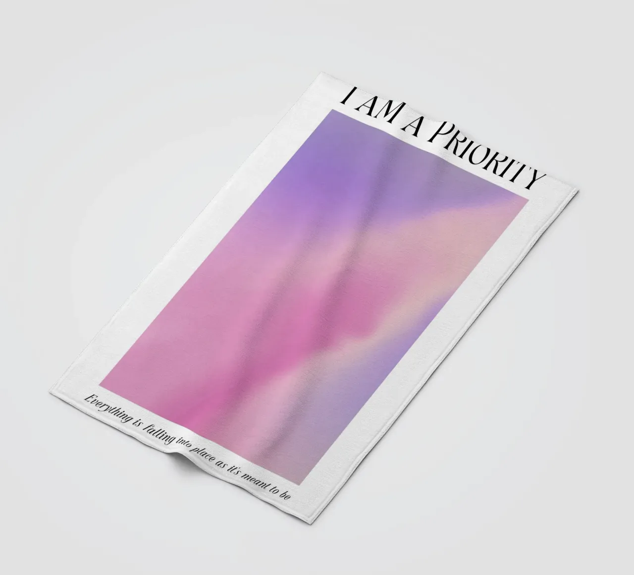 I Am A Priority Aura Gradient Print - Arte dell'amore per sé stessi coperta in pile da homdeco