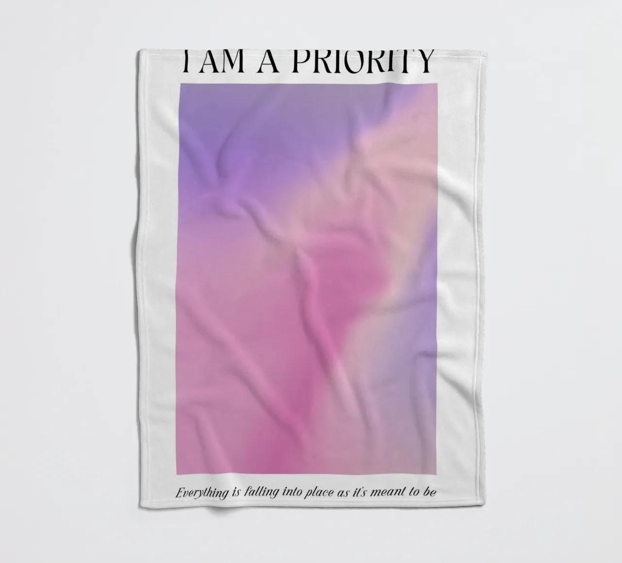 I Am A Priority Aura Gradient Print - Arte dell'amore per sé stessi coperta in pile da homdeco