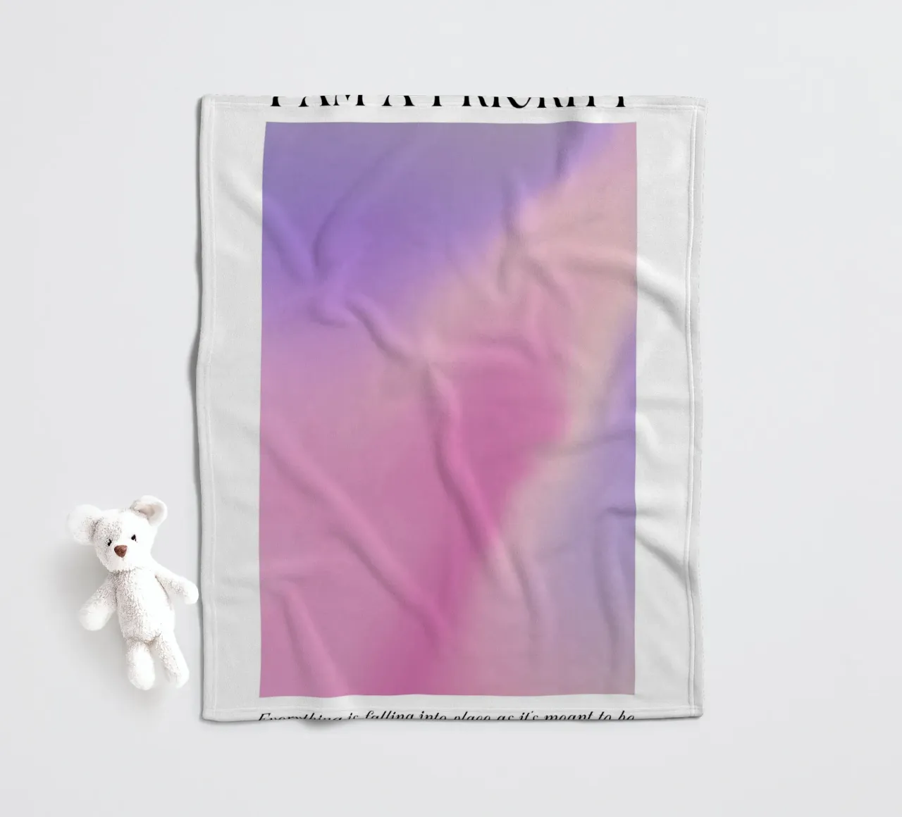 I Am A Priority Aura Gradient Print - Arte dell'amore per sé stessi coperta in pile da homdeco