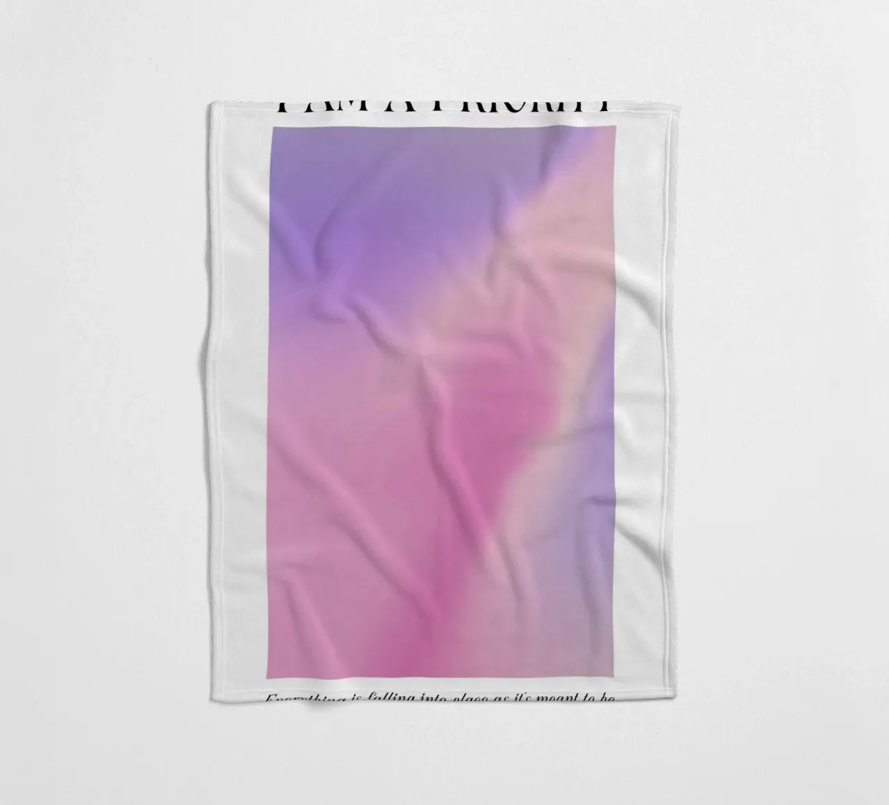 I Am A Priority Aura Gradient Print - Arte dell'amore per sé stessi coperta in pile da homdeco