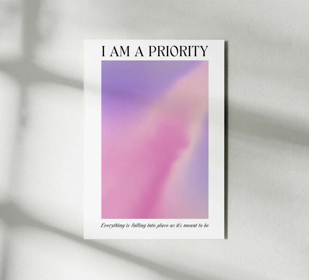 I Am A Priority Aura Gradient Print - Arte dell'amore per sé stessi alluminio dibond da homdeco