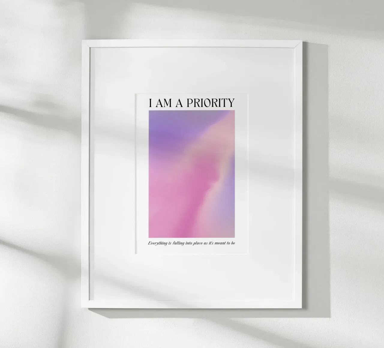 I Am A Priority Aura Kleurverloop Print - Zelf Liefde Kunst hahnemühle van homdeco