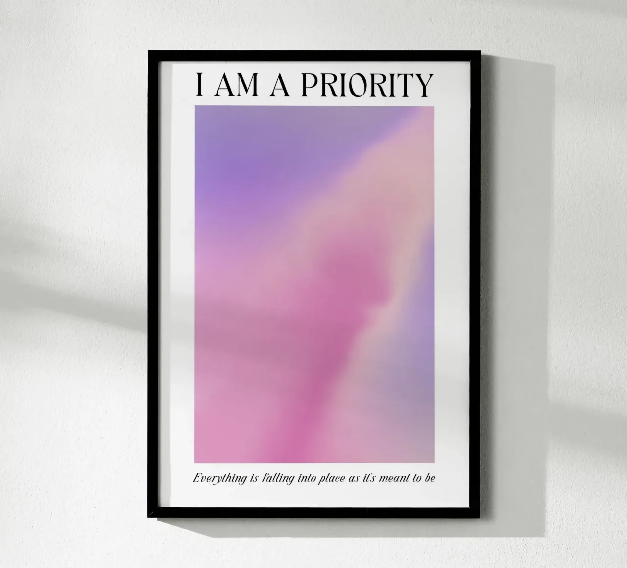 I Am A Priority Aura Kleurverloop Print - Zelf Liefde Kunst hahnemühle van homdeco