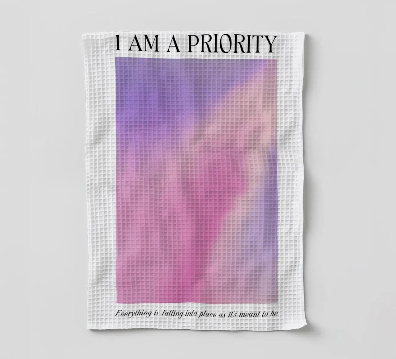 I Am A Priority Aura Gradient Print - Arte dell'amore per sé stessi canovaccio da cucina da homdeco