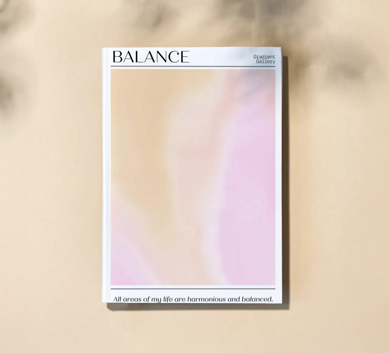 Balance Aura Gradient Print - Harmonious Life Art notebook by homdeco