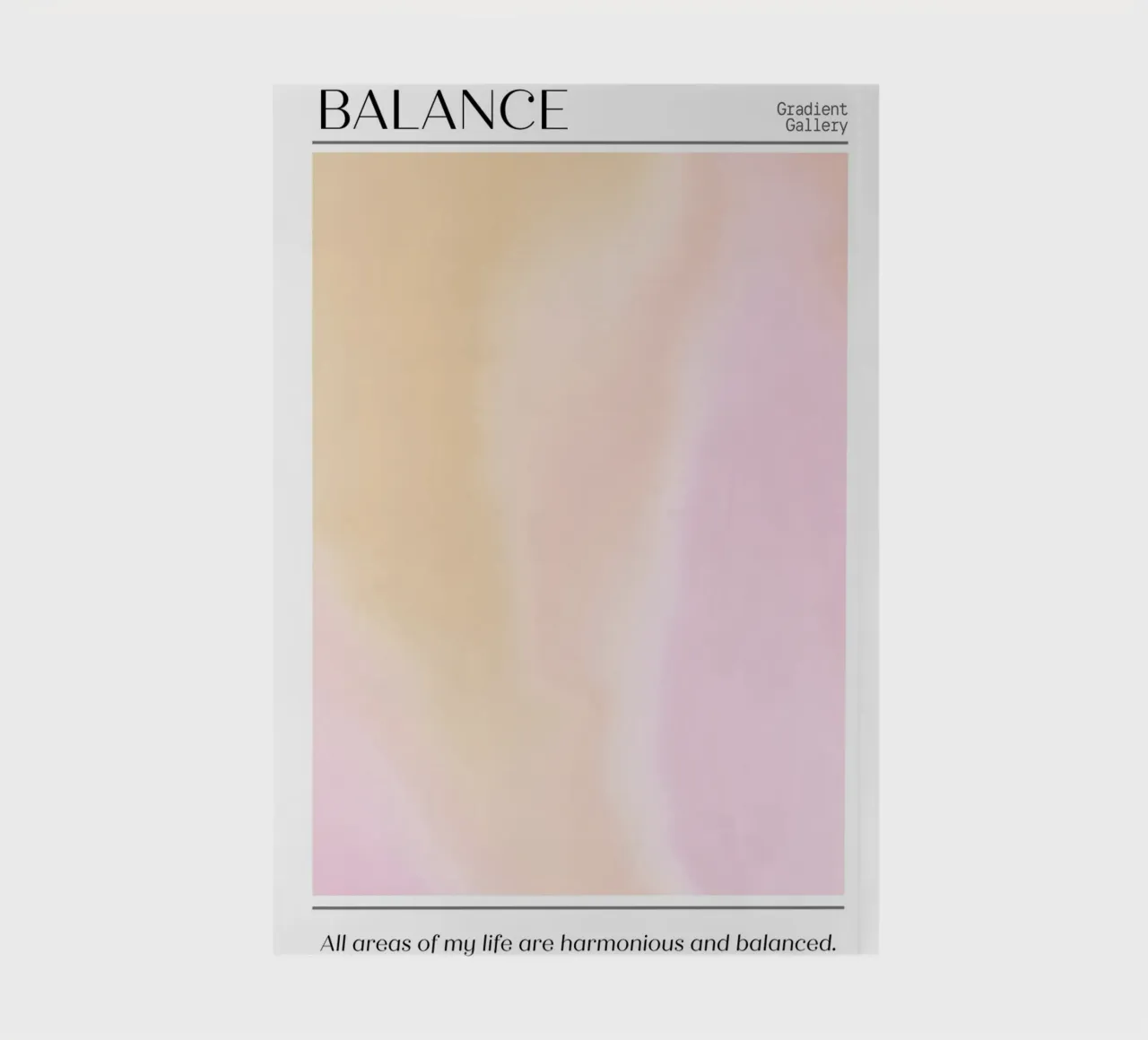 Balance Aura Gradient Print - Harmonious Life Art notebook by homdeco