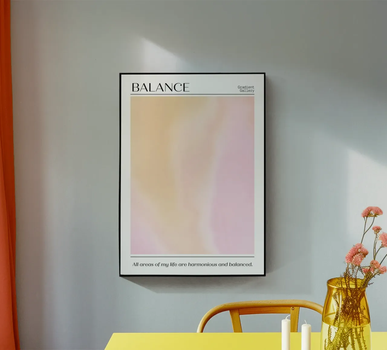 Balance Aura Gradient Print - Harmonious Life Art metacrilato de homdeco