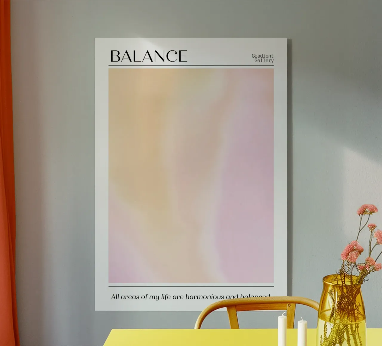 Balance Aura Gradient Print - Harmonious Life Art metacrilato de homdeco