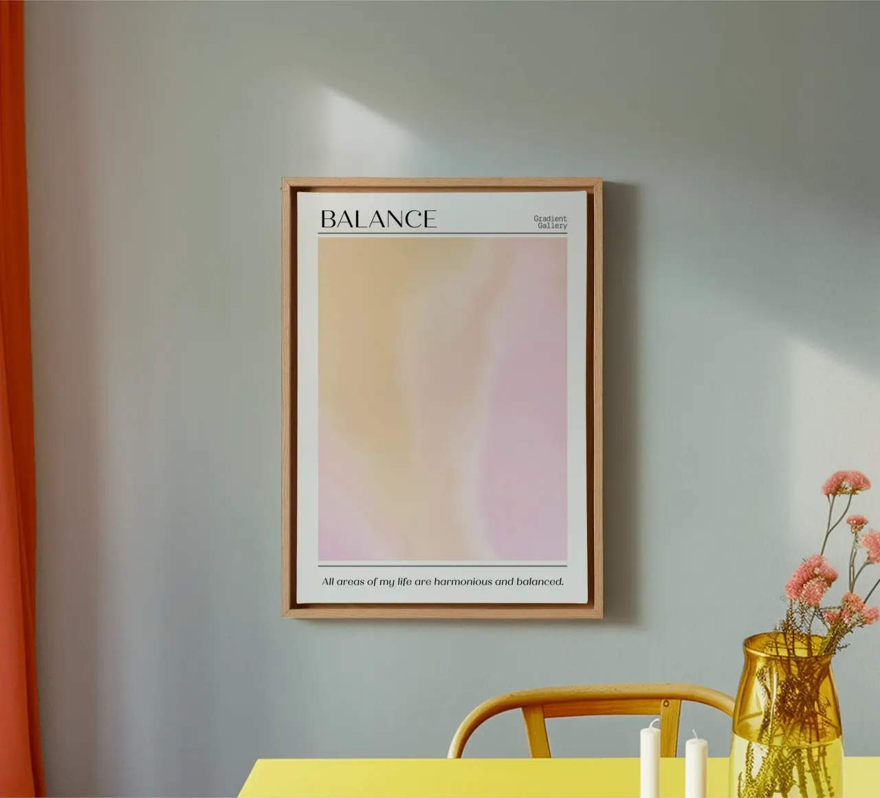 Balance Aura Kleurverloop Print - Harmonious Life Art canvas van homdeco