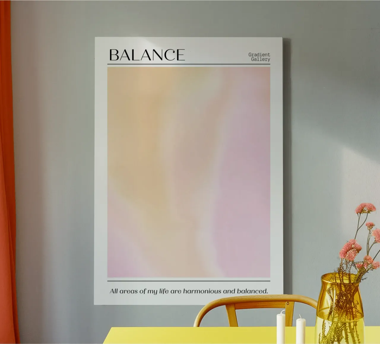 Balance Aura Kleurverloop Print - Harmonious Life Art canvas van homdeco