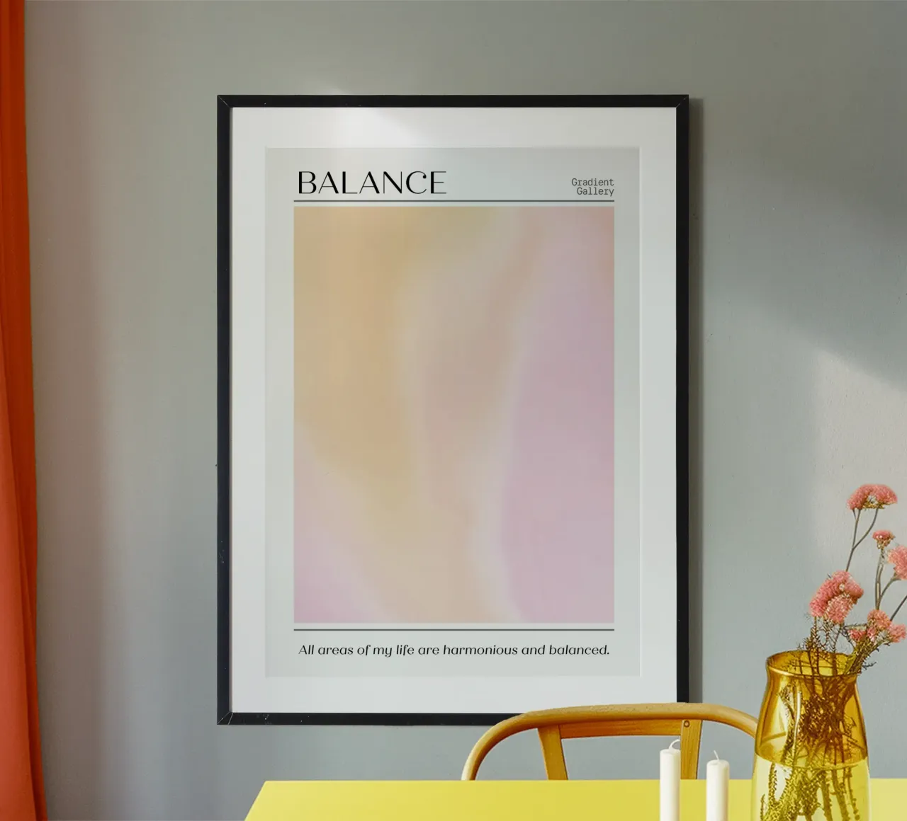 Balance Aura Gradient Print - Harmonious Life Art hahnemühle de homdeco
