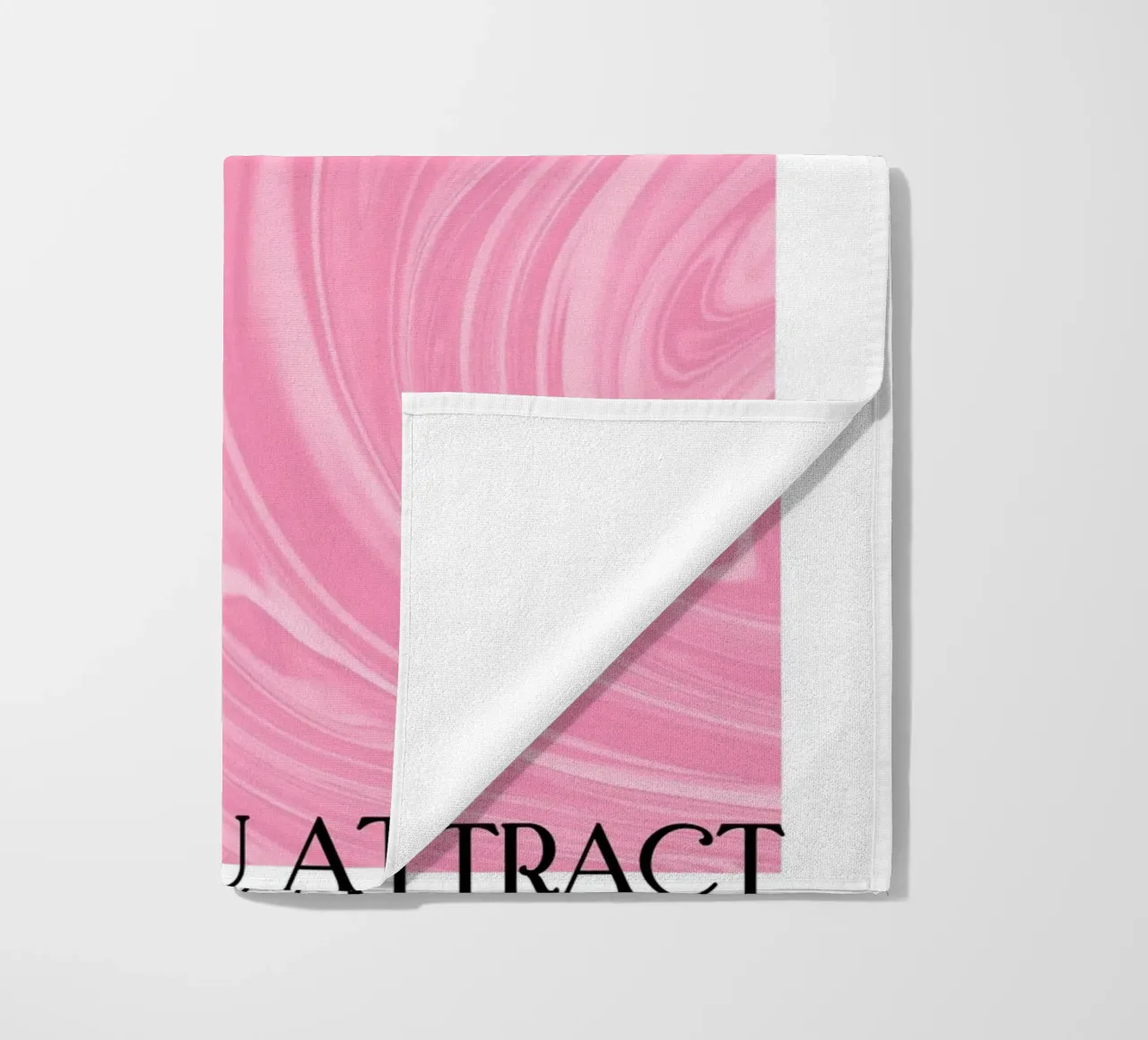 Was du fühlst, ziehst du an - Pink Marble Swirl Art Strandtuch von homdeco