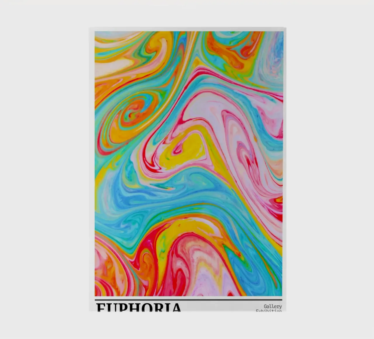 Euphoria Marble Swirl 1970s Retro Gallery Print notebook by homdeco