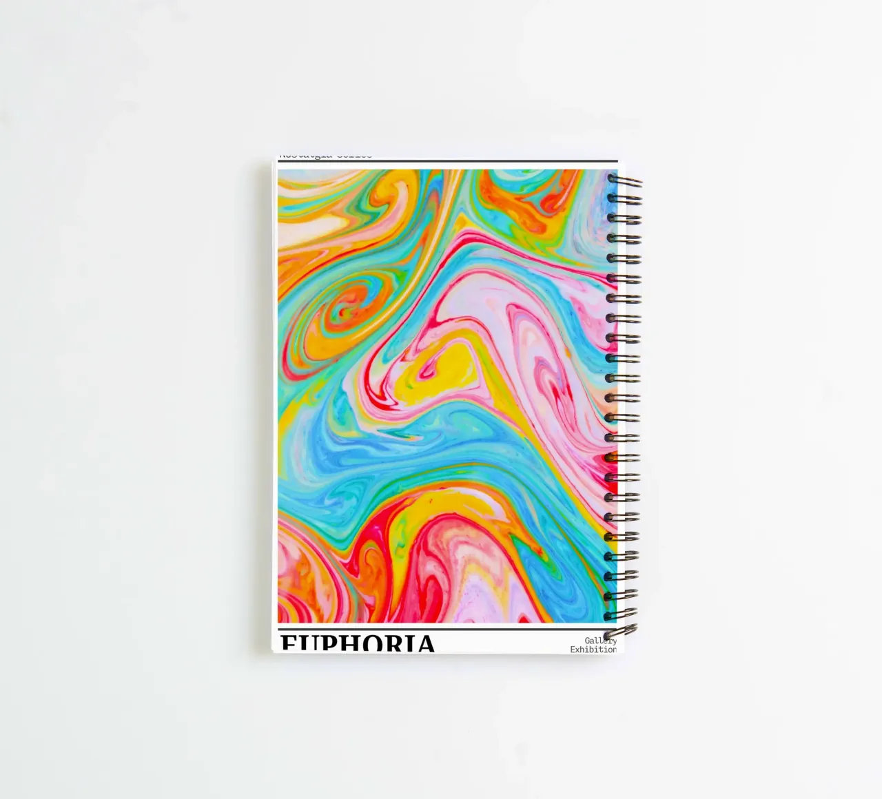 Euphoria Marble Swirl 1970s Retro Gallery Print spiral notebook by homdeco