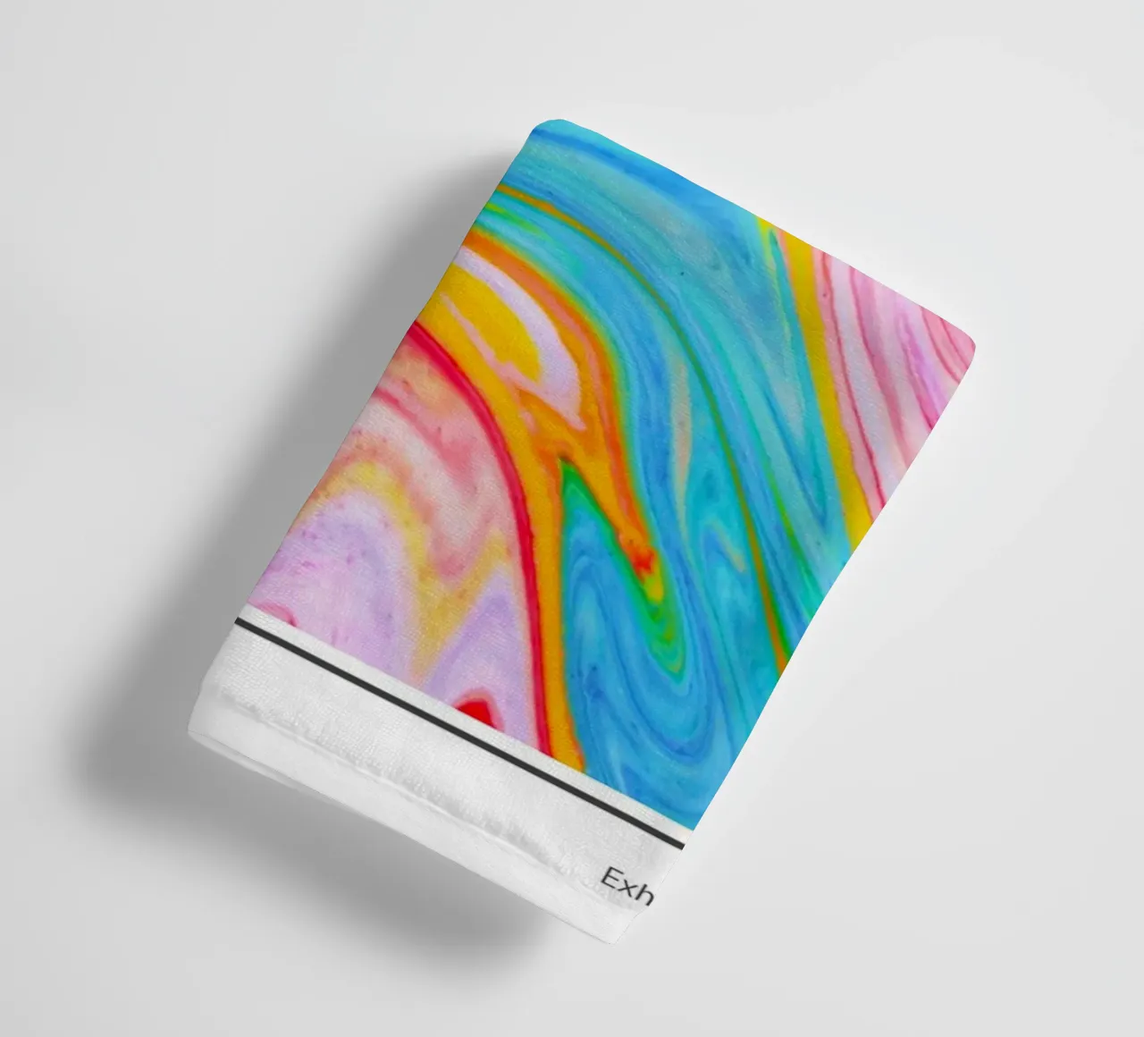 Euphoria Marble Swirl 1970s Retro Gallery Print towel by homdeco