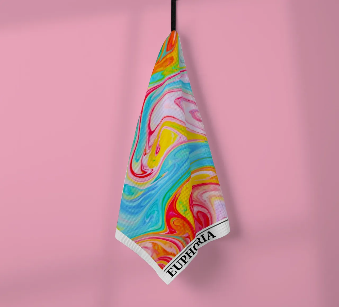 Euphoria Marble Swirl 1970 Retro Gallery Print torchon de homdeco