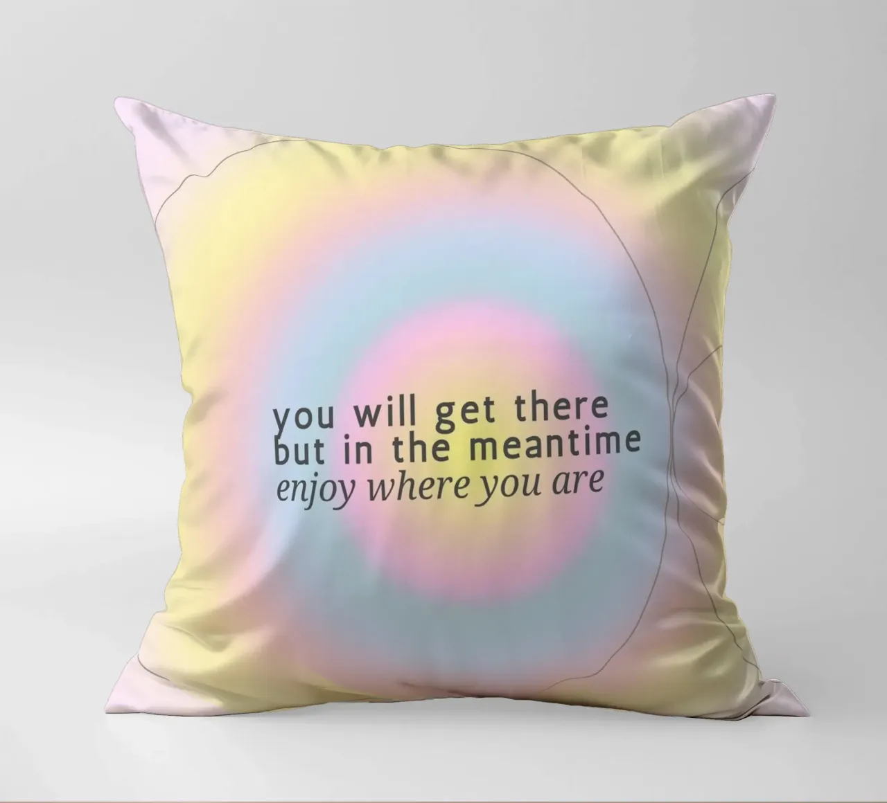 Stampa poster "You Will Get There" Aura Gradient cuscino da homdeco