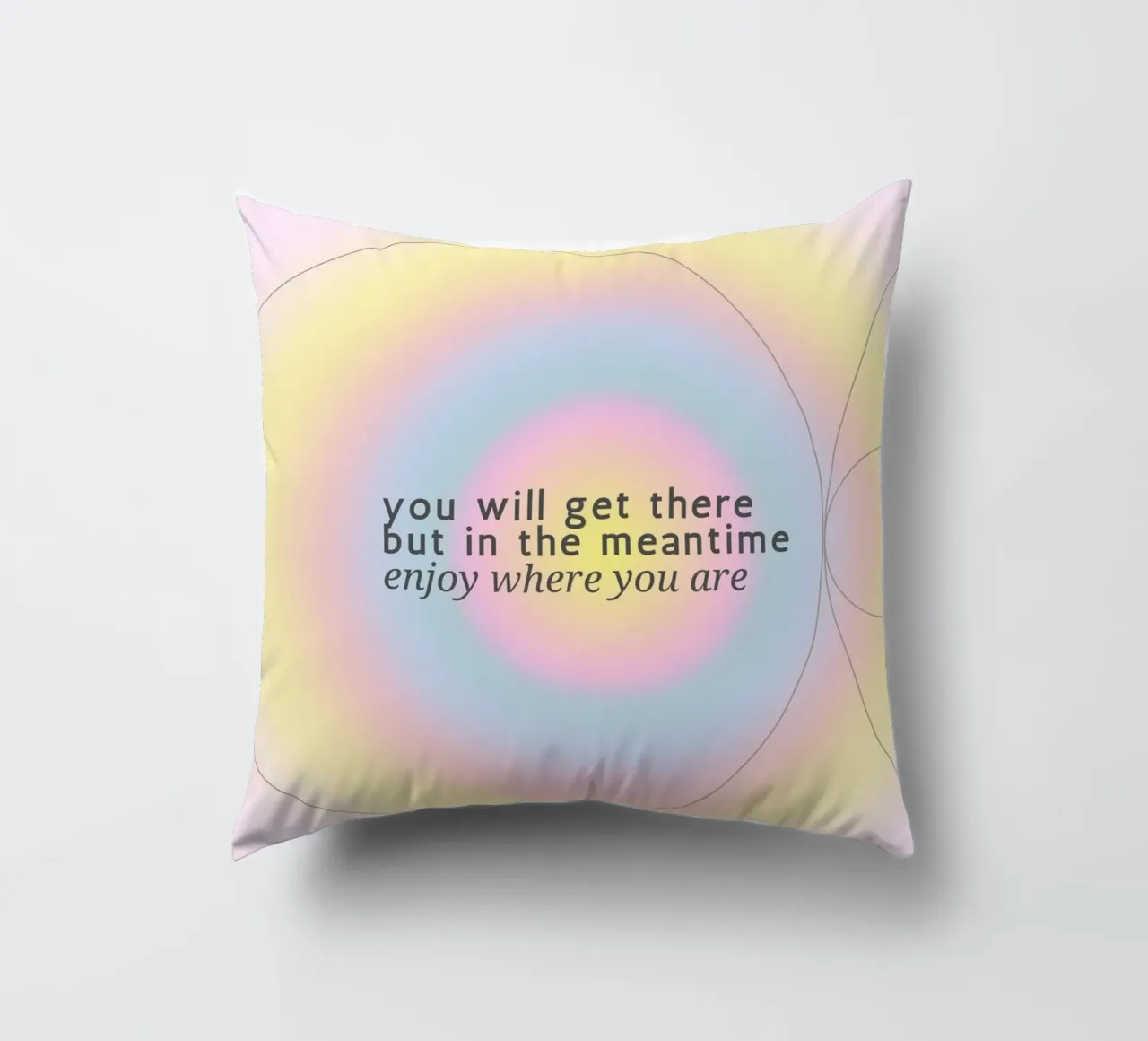 Stampa poster "You Will Get There" Aura Gradient cuscino da homdeco