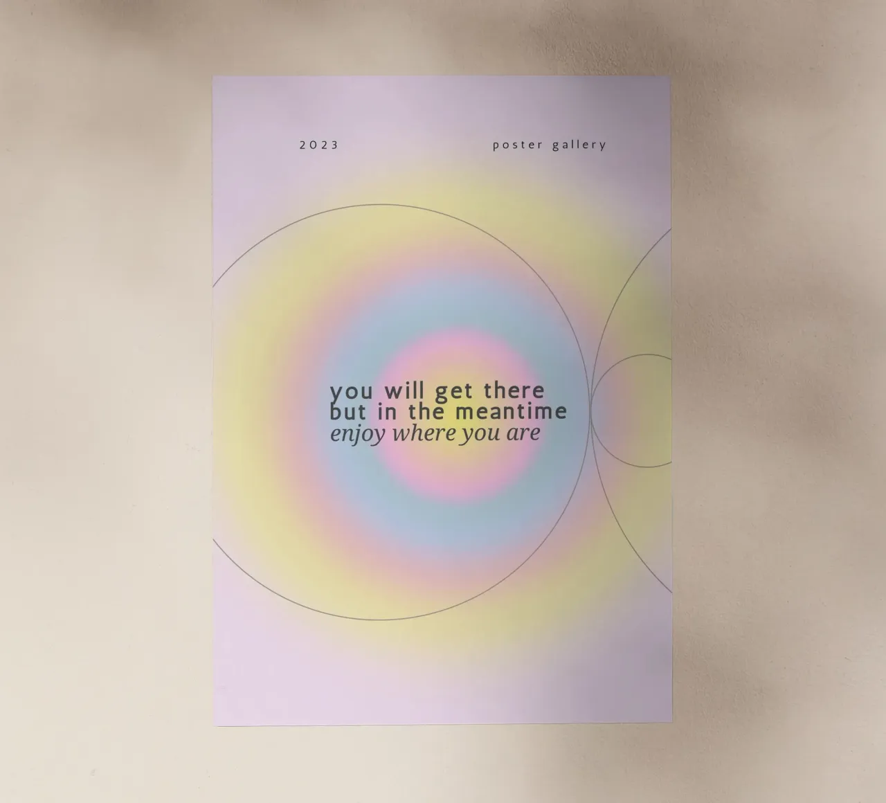 Stampa poster "You Will Get There" Aura Gradient pellicola backlit da homdeco