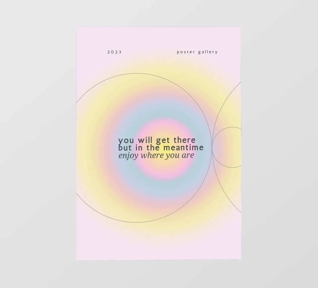 Stampa poster "You Will Get There" Aura Gradient telo in pvc da homdeco