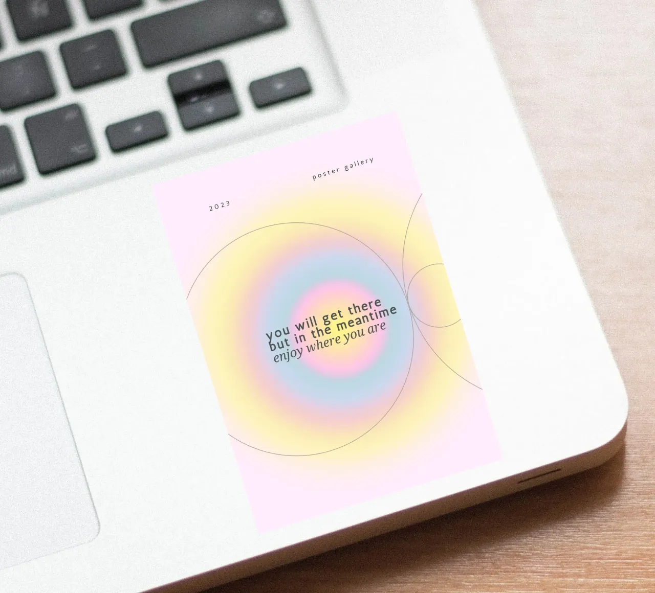 You Will Get There Aura Gradient Poster Print pegatina de homdeco