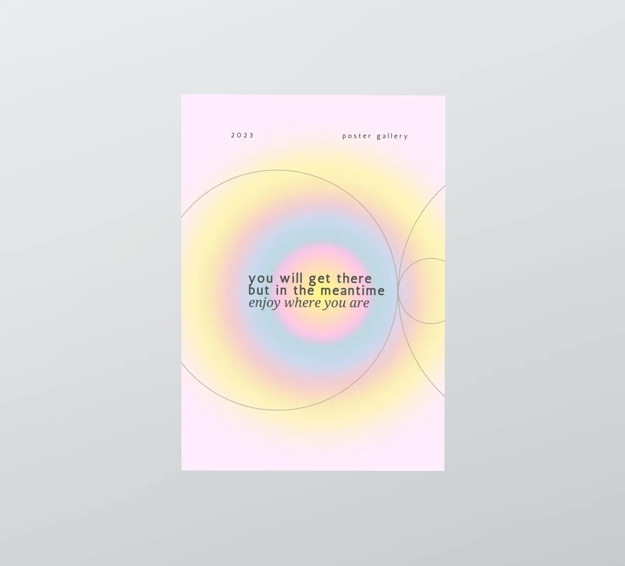 You Will Get There Aura Gradient Poster Print pegatina de homdeco