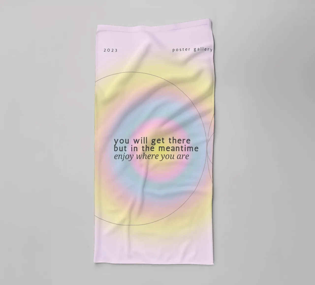 You Will Get There Aura Gradient Poster Print towel by homdeco