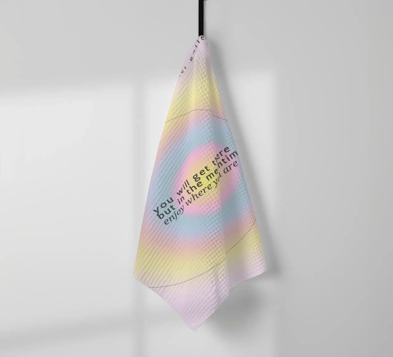 You Will Get There Aura Gradient Poster Print torchon de homdeco