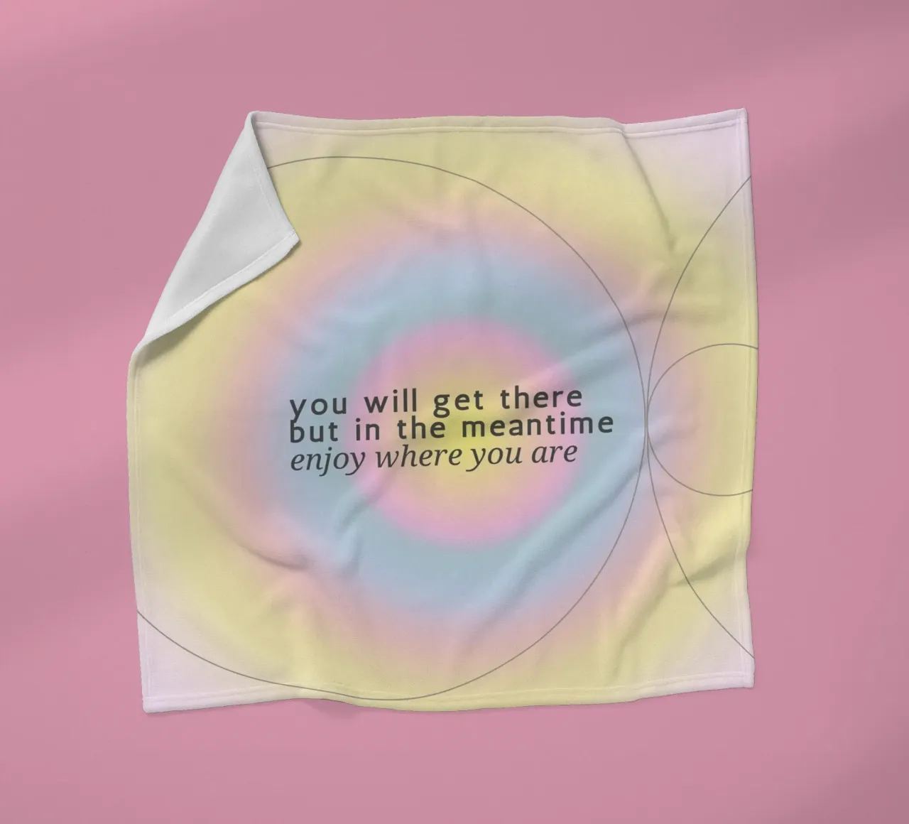 Stampa poster "You Will Get There" Aura Gradient coperta in pile da homdeco
