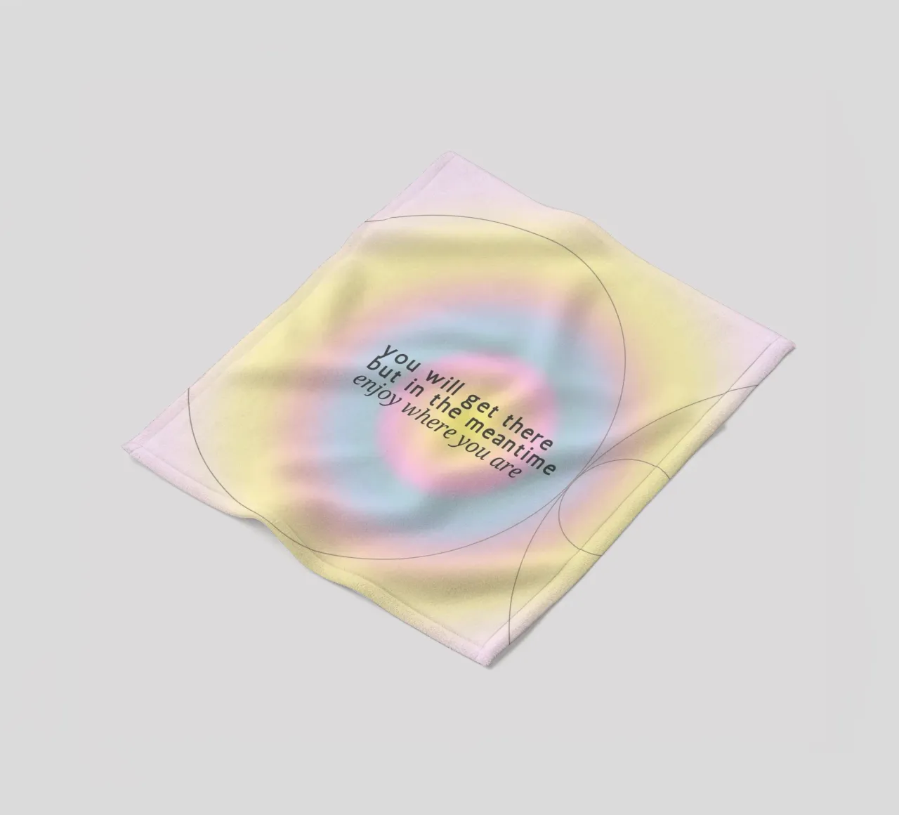 Stampa poster "You Will Get There" Aura Gradient coperta in pile da homdeco